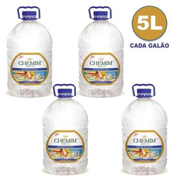 Imagem de 4 Galões De Vinagre De Álcool Chemim Branco De 5 Litros Cada