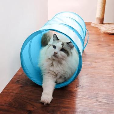 Imagem de iCAGY Túnel para gatos interativos em ambientes internos, brinquedos de túnel de coelho, brinquedos para animais de estimação, túneis de brinquedo para gatos, gatinhos, coelhos, filhotes, enrugados,