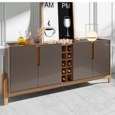 Imagem de Aparador Buffet 4 Portas 190cm Lizz Casa D - Cinza Perola/Cedro