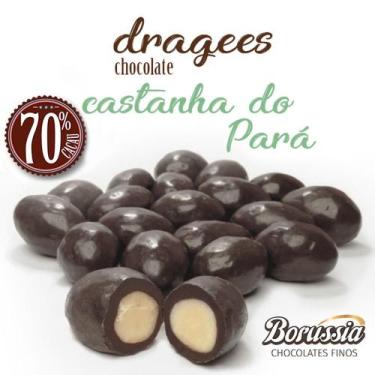 Imagem de Confeito Castanha Do Pará Com Chocolate 70% Cacau Borússia Chocolates
