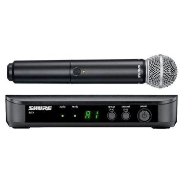Imagem de Microfone shure  sem fio bastao mao blx24br/sm58