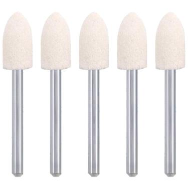 Imagem de Kit 5 Ponta Montada Feltro 8Mm Cônica Haste 3Mm Polimento