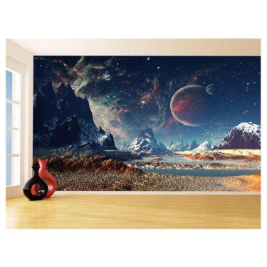 Imagem de Papel De Parede 3D Espaço Estrelas Planetas 3,5M Nsp166