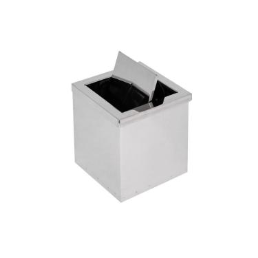 Imagem de Lixeira em Aço Inox 15L Basculante Quadrada