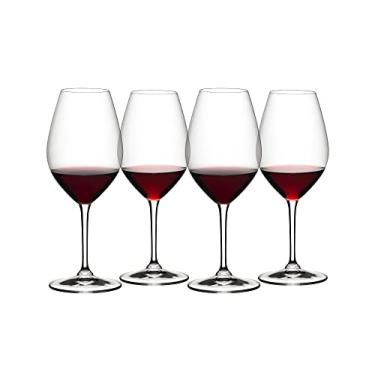 Imagem de Riedel Taças de vinho tinto adequadas para o vinho, conjunto de 4-23 Fl. Copo de cristal de haste elegante, feito na Alemanha, seguro para lava-louças, ideal para entusiastas de vinho e degustações