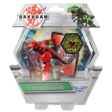 Imagem de Bakugan Collector Figures with 2 Trading Cards & Collectors Coin - (Trox Red)