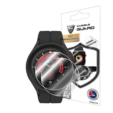 Imagem de IPG Protetor de tela para relógio Samsung Galaxy Watch 5 Pro (45 mm) (2 unidades) Película transparente invisível Ultra HD antiarranhões - suave/autorreparação/sem bolhas - para Watch 5 Pro