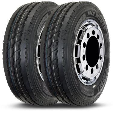 Imagem de Kit 2 Pneu Aro 22.5 275/80R22.5 Xbri Mix Works F1 149/146K 16PR TL Lis