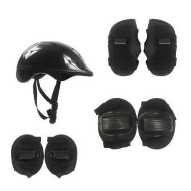 Imagem de Kit de Proteçao Infantil com Capacete Joelheira Cotoveleira DM TOYS DM