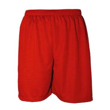 Imagem de Calção Esportivo de Futebol Modelo Pop - TRB, Vermelho