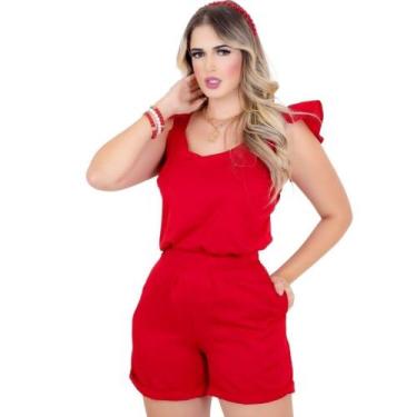 Imagem de Conjunto Feminino Blusa Short Soltinho Roupas Femininas - Bellucy Moda