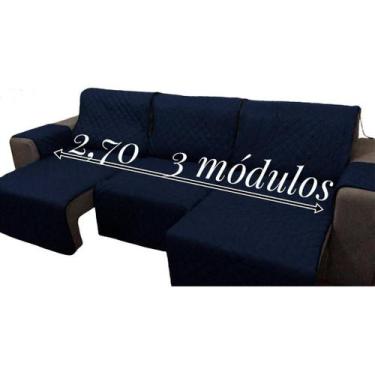 Imagem de 1 protetor de sofa 2,70 3mod + 1 protetor de sofa 2,70 inteiro - Lucel