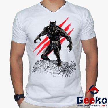 Imagem de Camiseta Pantera Negra 100% Algodão Wakanda Forever Black Panther Geek
