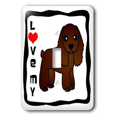 Imagem de 3dRose lsp_15362_1"Love My Cocker Spaniel Chocolate Interruptor único