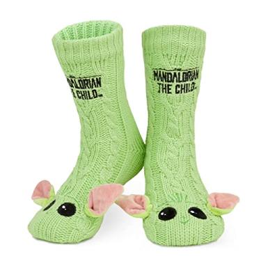 Imagem de Disney Pantufas femininas fofas, Baby Yoda verde, One Size