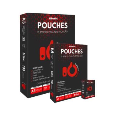 Imagem de Plástico Plastificação 300 Grafity 1 crachá, 1 A4 e 1 A3 0,05mm 125 Mi