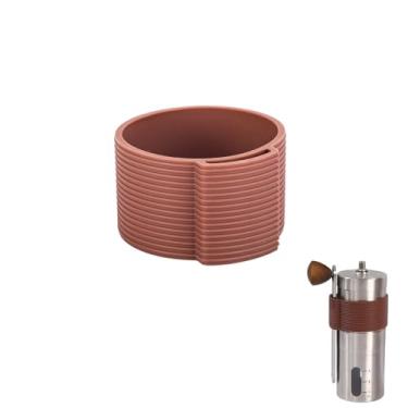 Imagem de NentMent Suporte manual de manivela para moedor de café com clipe de pendurar, capa de silicone para moedor de café portátil de aço inoxidável e máquina de moer com manivela