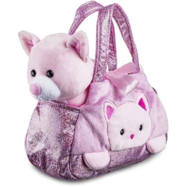 Imagem de Pelúcia Cutie Handbag Gato Rosa c/ Bolsinha Multikids
