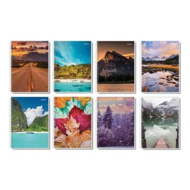 Imagem de Caderno com Espiral Capa dura 20 matérias Escolar trabalho - Elite, es