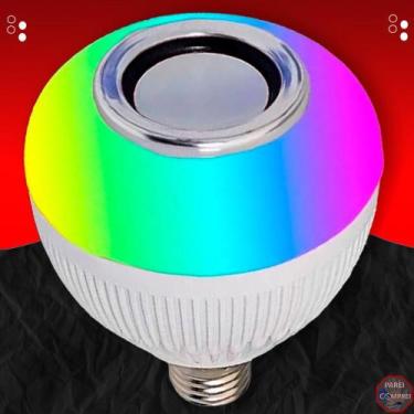 Imagem de Lâmpada Bluetooth Led Luz Rgb Musical Som 12w Com Controle - Music Bul