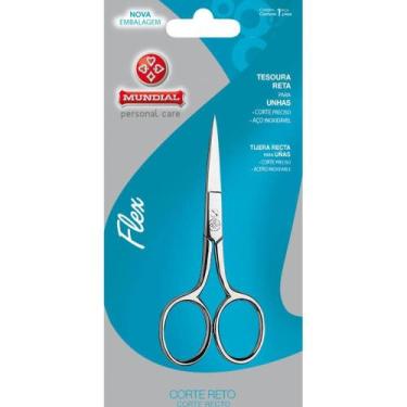 Imagem de Tesoura de Higiene Pessoal FLEX Reta 7CM para UNHAS e Bordado - Mundia