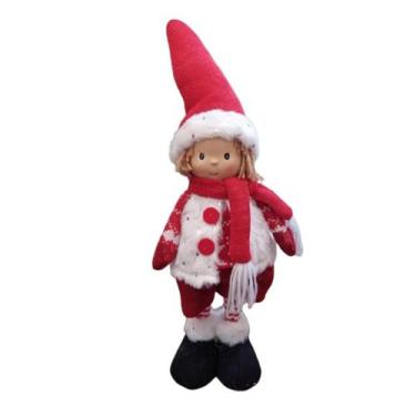 Imagem de Menina em pe tricot gorro noel 46cm - Casa Moah
