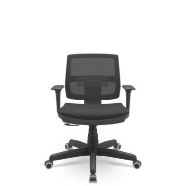 Imagem de Cadeira Brizza Executiva Poliéster Tela Mesh Giratória Relax Braços Re