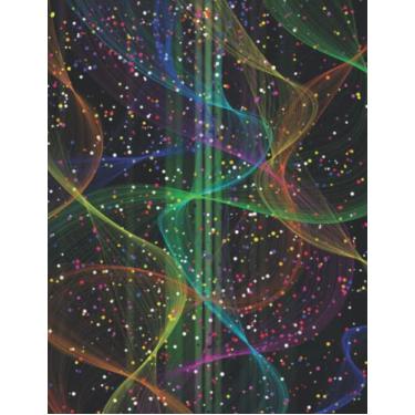 Imagem de Notebook - Neon Twizzles - A beautiful and unique LINED notebook/journal. 200 pages. 90gsm paper. A4 notebook: Travel Friendly - Back To School - Gift