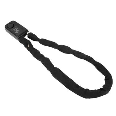 Imagem de Bloqueio Inteligente para Bicicleta, Alerta de Baixa Potência à Prova d'água Ip44, Senha de 4 Dígitos, Bloqueio de Cabo de Alarme de Bicicleta, Anti-pressão, à Prova de Roubo