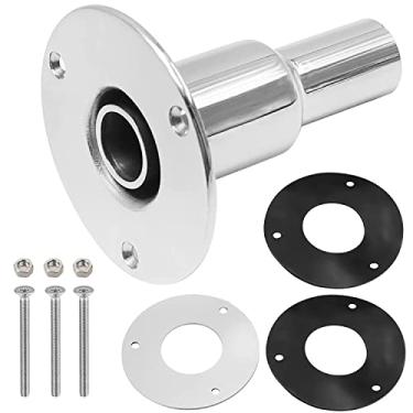 Imagem de Xximuim Através do Encaixe Da Pele de Exaustão do Casco, 24 Mm de Aço Inoxidável 316 Através do Tubo de Escape do Casco, Hardware de Soquete com Parafusos e Porcas para 24 Mm para Aquecedores de Estac