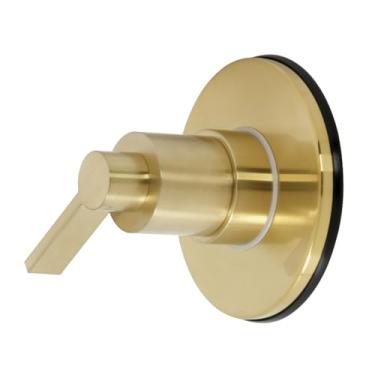 Imagem de Kingston Brass KS4037NDL Nuvofusion Válvula de desvio de seis vias de manípulo único com kit de acabamento, latão escovado