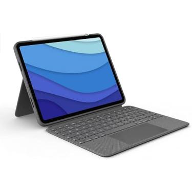 Imagem de Capa com Teclado Logitech Combo Touch iPad Pro 11" (1ª, 2ª, 3ª e 4ª Gerações), Teclado Retroiluminado Destacável com Suporte, Touchpad Integrado Click-Anywhere e Carregamento via Smart Connector - Cinza