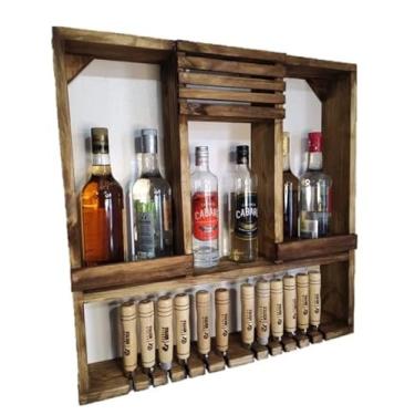 Imagem de Porta Espeto em madeira maciça com barzinho 70x70 rustico