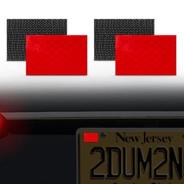 Imagem de MR3XL Pacote com 2 adesivos de placa de licença, New Jersey Driver novato GDL placa de licença adesivo refletivo vermelho abaixo de 21 anos de idade (3,8 cm x 2,5 cm).