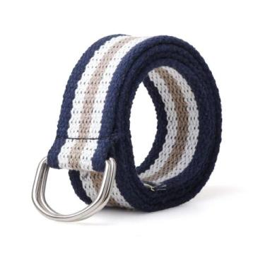 Imagem de Cinto Gorgurão Mesclado Azul Marinho - Meia Argola - Bless