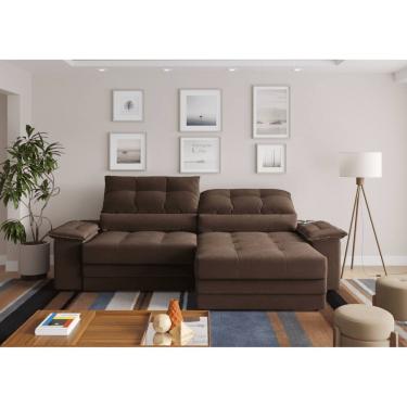 Imagem de Sofá Bariloche 2,40m (L) com Carregador USB Retrátil e Reclinável