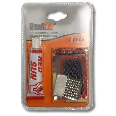 Imagem de Kit 7 Peças Remendo Reparo Pneu Câmara de Ar de Bicicleta Bike Bestfer