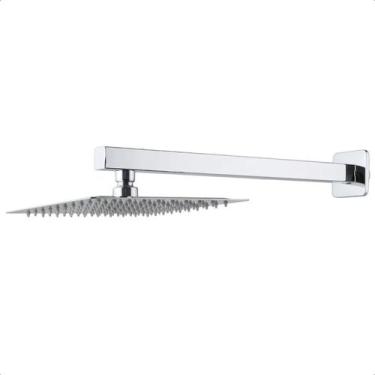 Imagem de Ducha Chuveiro Slim 30x30 Aço Inox para Aquecedor Solar ou a Gás Área 