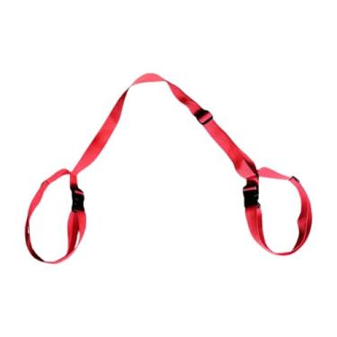 Imagem de rockible Mat Strap Mat Handsfree Portable Mat Ajustável para Sports Exercício Pad Small Rugs Gym Workout, Vermelho
