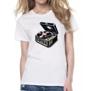 Imagem de Camiseta Baby Look Vitrola maleta vintage - Alearts, GG