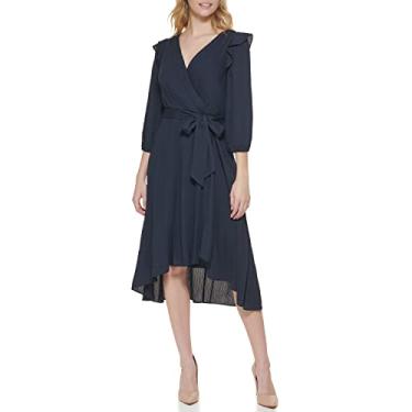 Imagem de Tommy Hilfiger Vestido feminino Parade Pucker, Capitão do céu, 36