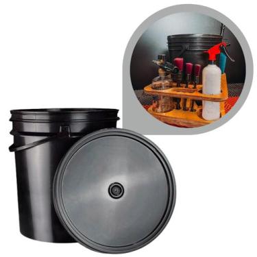 Imagem de Balde Para Limpeza Com Tampa Anti Vazamento 18l Plastico - Pratic