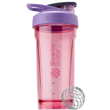 Imagem de BlenderBottle Coqueteleira esportiva com batedor de arame, 800 ml, roxo – Shakes de proteína e hidratação para atletas e entusiastas de fitness, mistura fácil, durável e leve, tampa com trava
