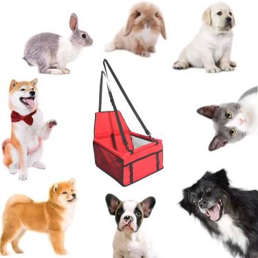 Imagem de Assento Cadeirinha Pet Carro Para Cachorro Gato Coelho 10kg