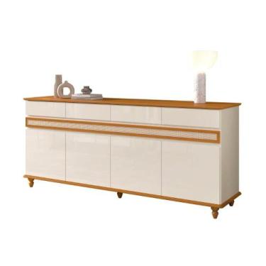 Imagem de Buffet Balcão AR 1.90m Com Acabamento Frontal em Ratan 4 Portas Cor Of