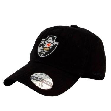 Imagem de Boné Supercap Vasco Da Gama Escudo Frontal Central Licenciado Preto-Masculino