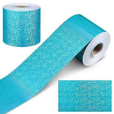 Imagem de Mixweer Bordas holográficas de quadro de avisos de 1,8 m, pontos brilhantes a laser, acabamento reto, borda enrolada, decoração de sala de aula brilhante para quadro-negro, escritórios de volta às