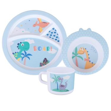 Imagem de Kit Alimentação Infantil Dino Play & Fun