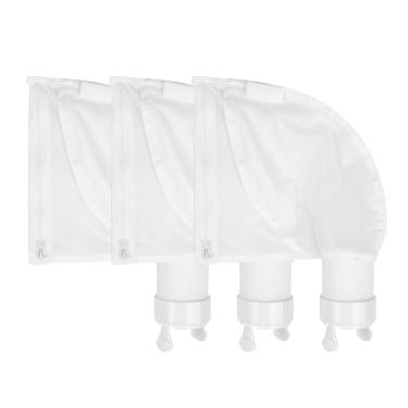 Imagem de AQUAFLY Sacos De Limpeza Piscina Aquafly, Saco Malha, Reposição Para Folhas Com Zíper, Rede Multiuso Limpeza, Serve Aspiradores Pó, Folhas, Areia (Pacote 3, Anel Plástico)