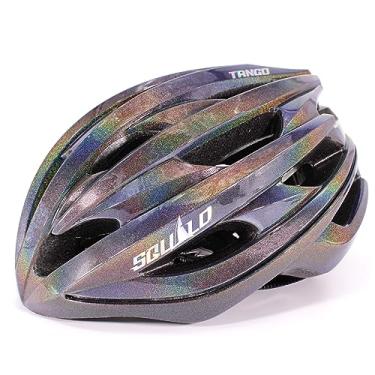 Imagem de SQUALO Capacete De Ciclismo Adulto Tango, Estrada Para Homens E Mulheres Com Luz Led Traseira Imagem (Refletivo Iridescente, Grande (22,83-24,41 Pol.))